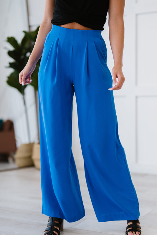 Glam Headin' to New York Pleated High-Waist Pants