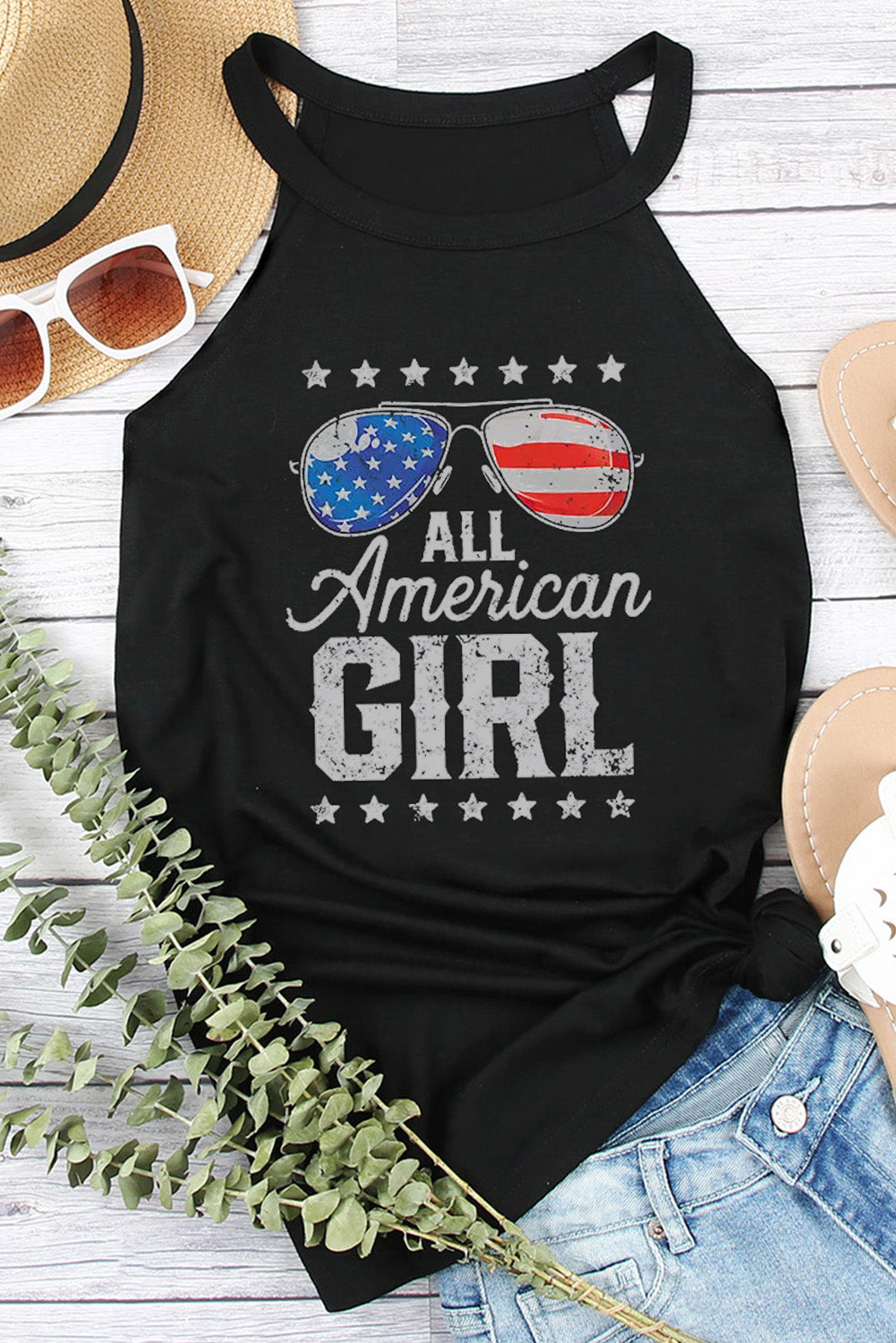 ALL AMERICAN GIRL Graphic Tank - GlamZation