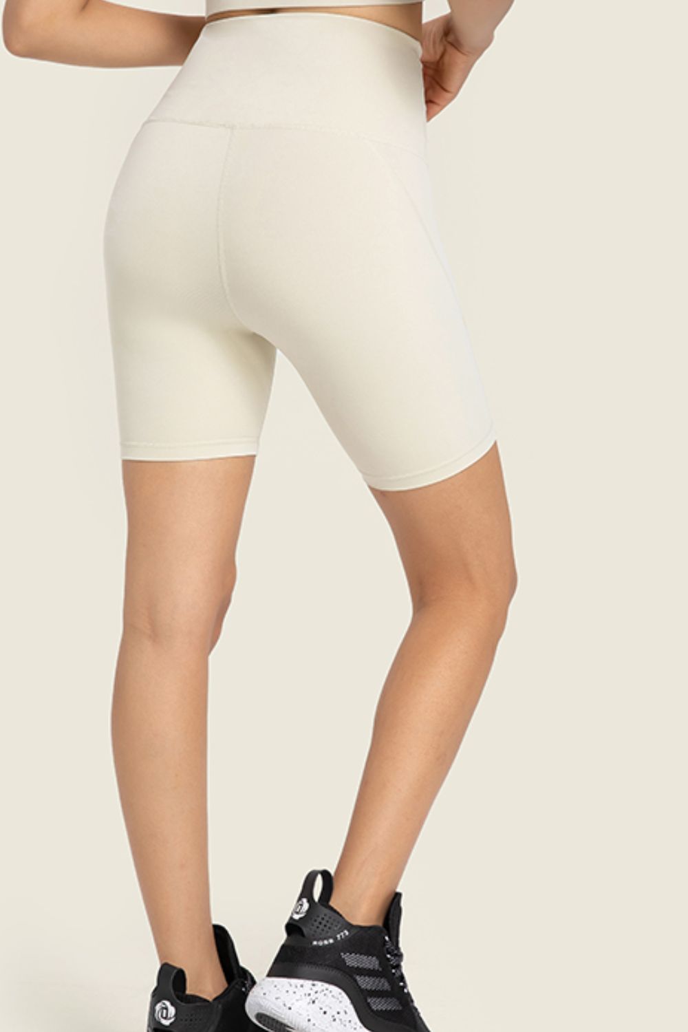 Seamless High-Rise Wide Waistband Biker Shorts