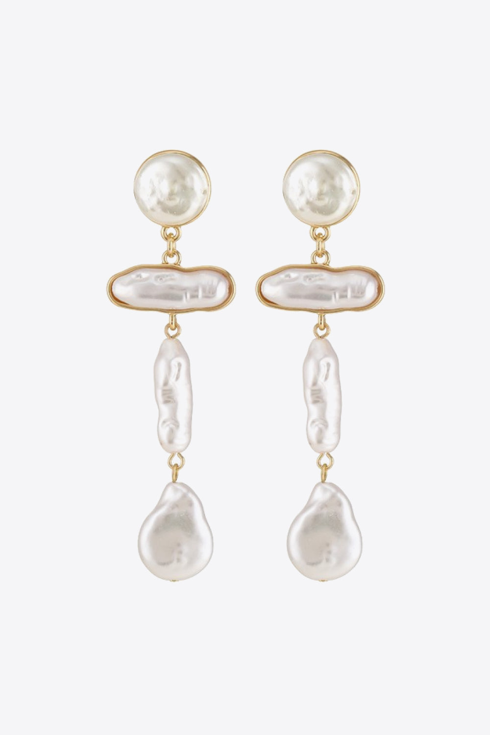 Pearl Zinc Alloy Dangle Earrings