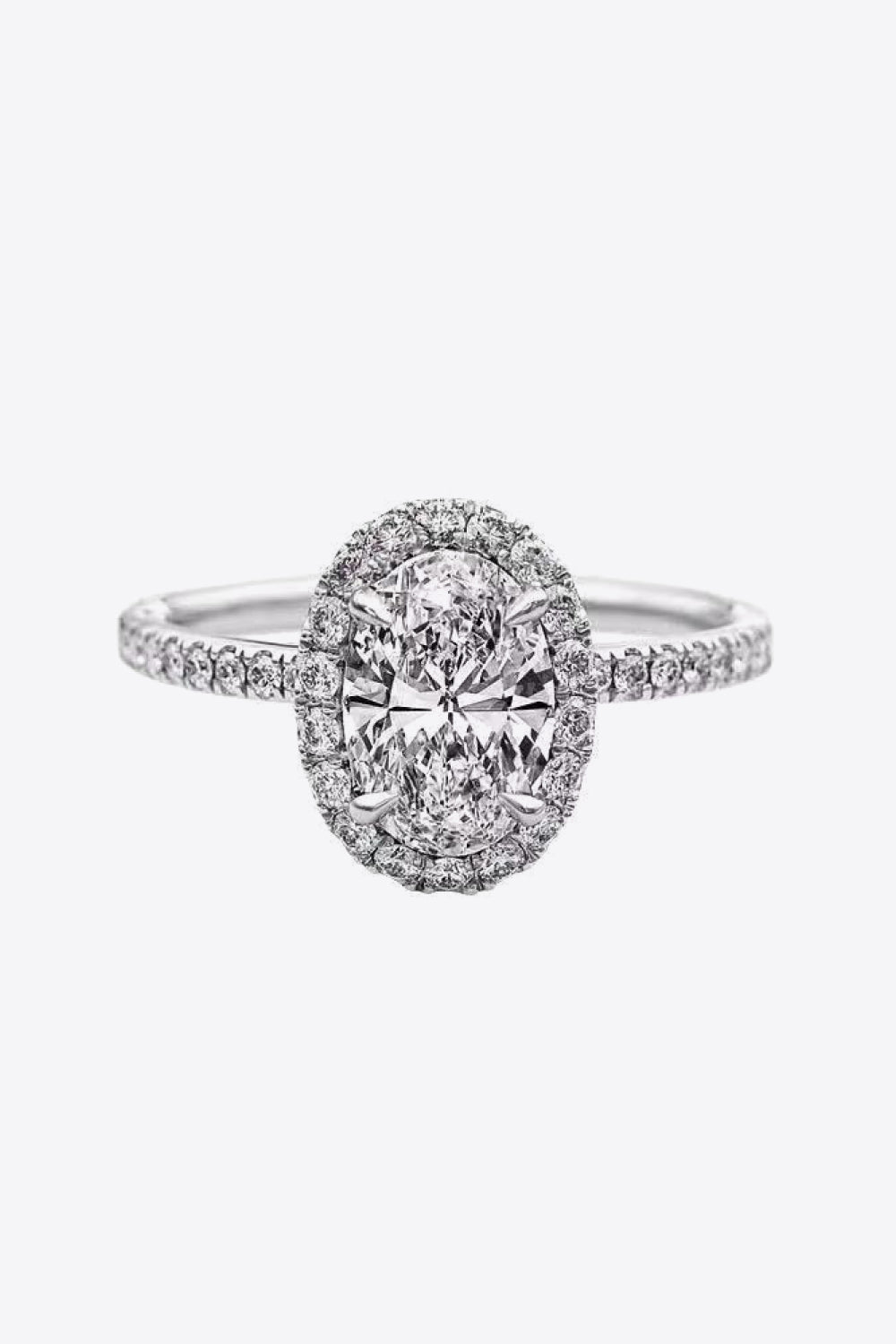 2 Carat Moissanite 18k Platinum-Plated Ring - GlamZation