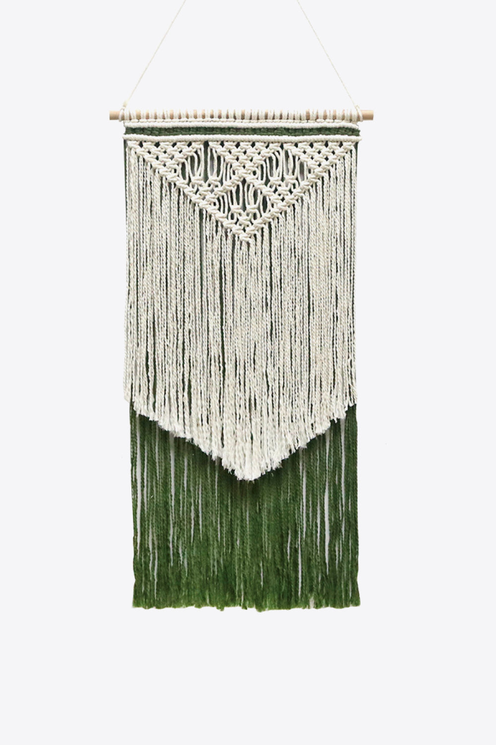 Contrast Fringe Handmade Macrame Wall Hanging - GlamZation