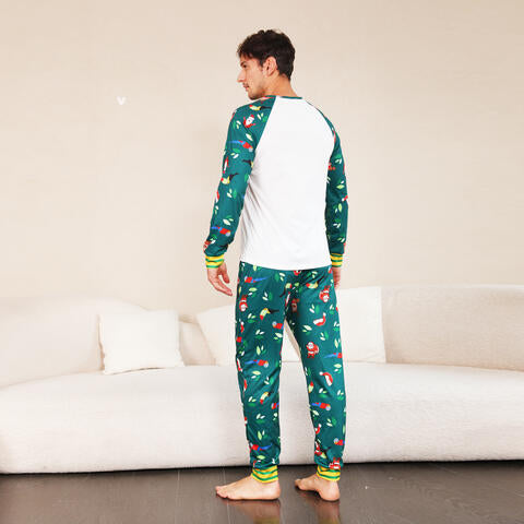 MERRY CHRISTMAS Graphic Top and Printed Pants Set