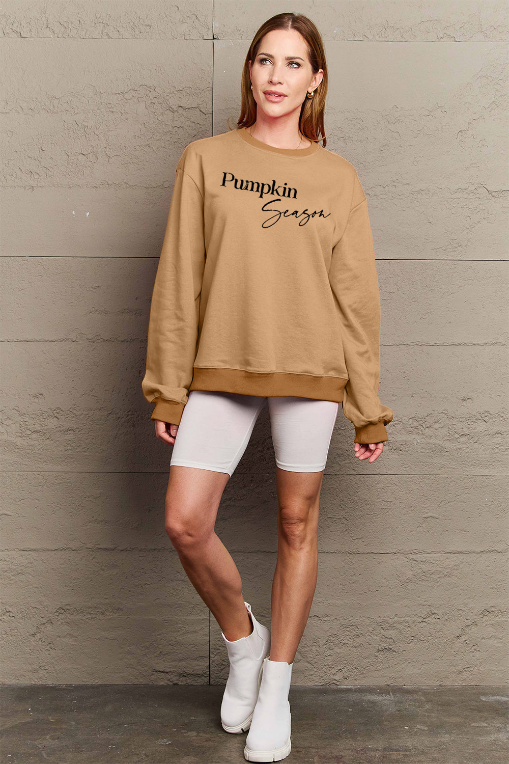 Simply Love Full Size PUMPKIN SEASON Graphic Sweatshirt