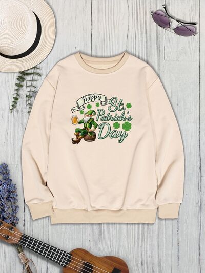 HAPPY ST. PATRICK'S DAY Round Neck Sweatshirt