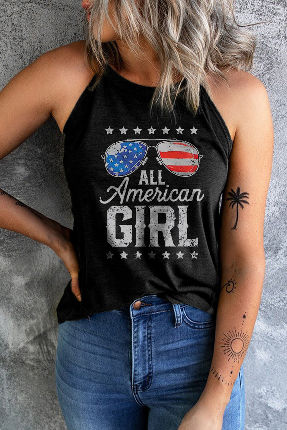 ALL AMERICAN GIRL Graphic Tank - GlamZation