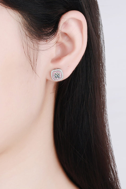 1 Carat Moissanite Stud Earrings - GlamZation