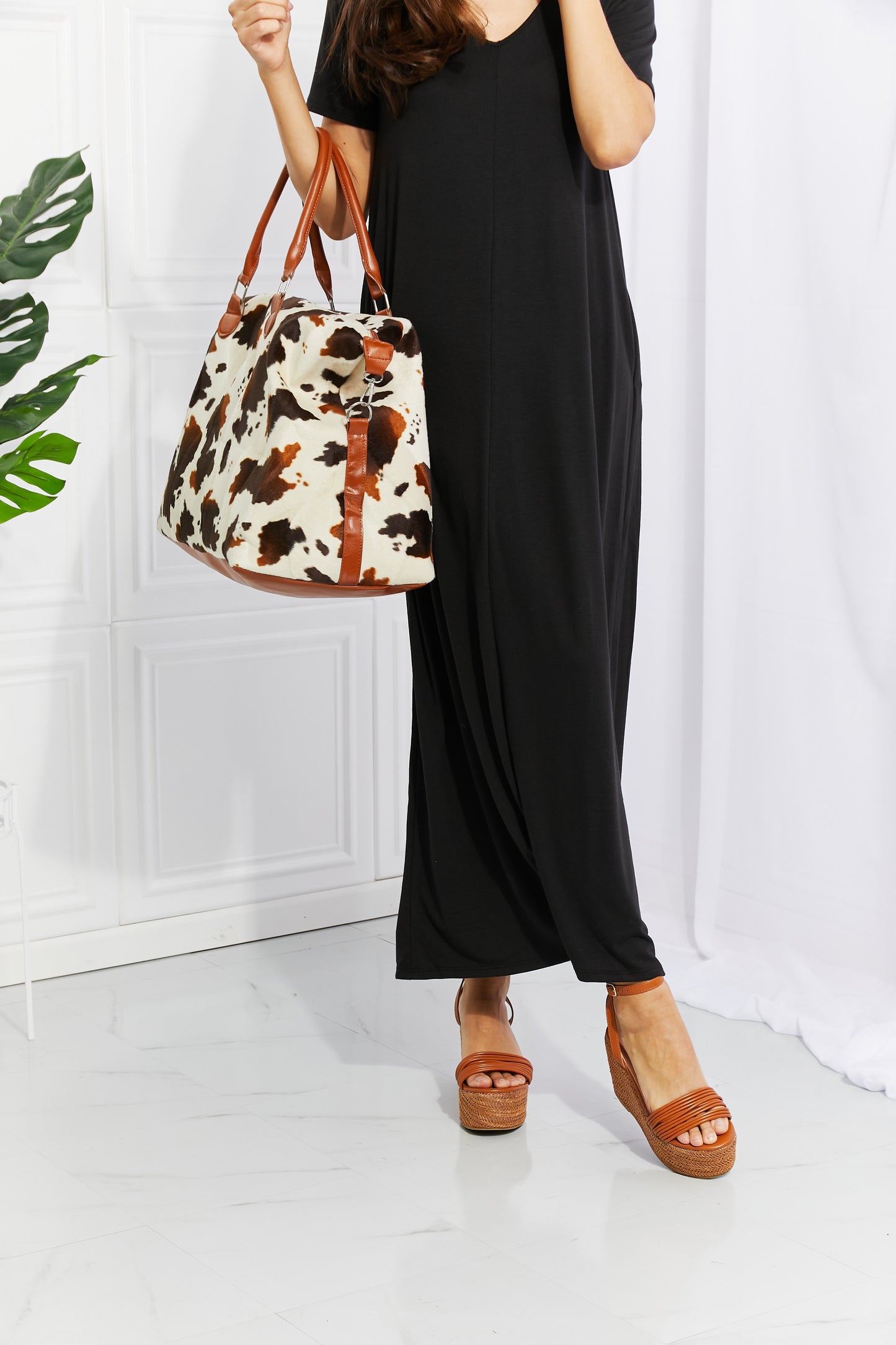 Animal Print Plush Weekender Bag - GlamZation