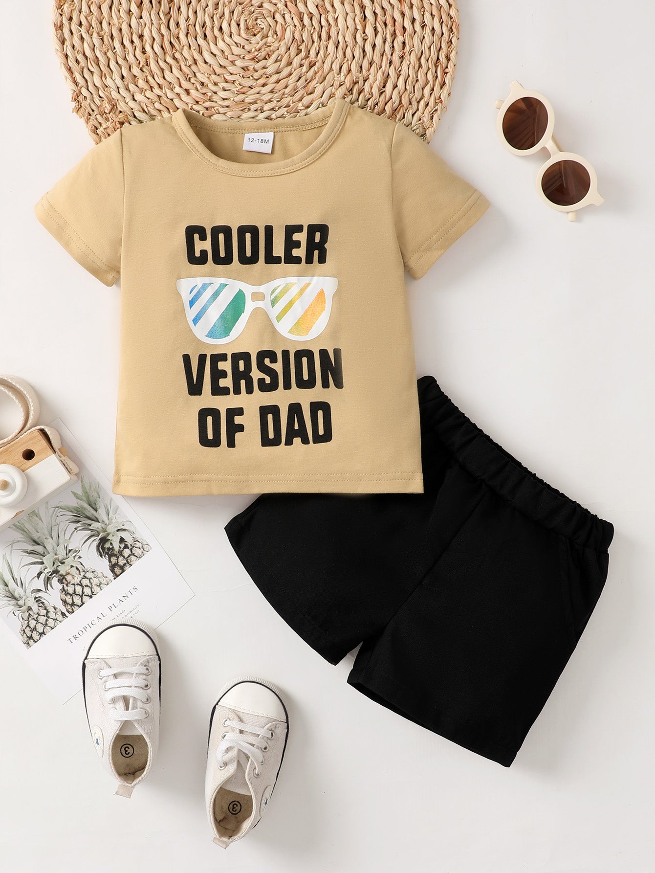 Boys COOLER VERSION OF DAD Tee and Shorts Set - GlamZation