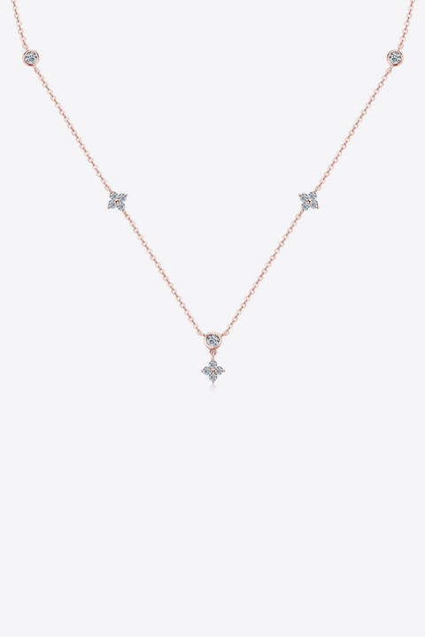 Moissanite 925 Sterling Silver Necklace mi