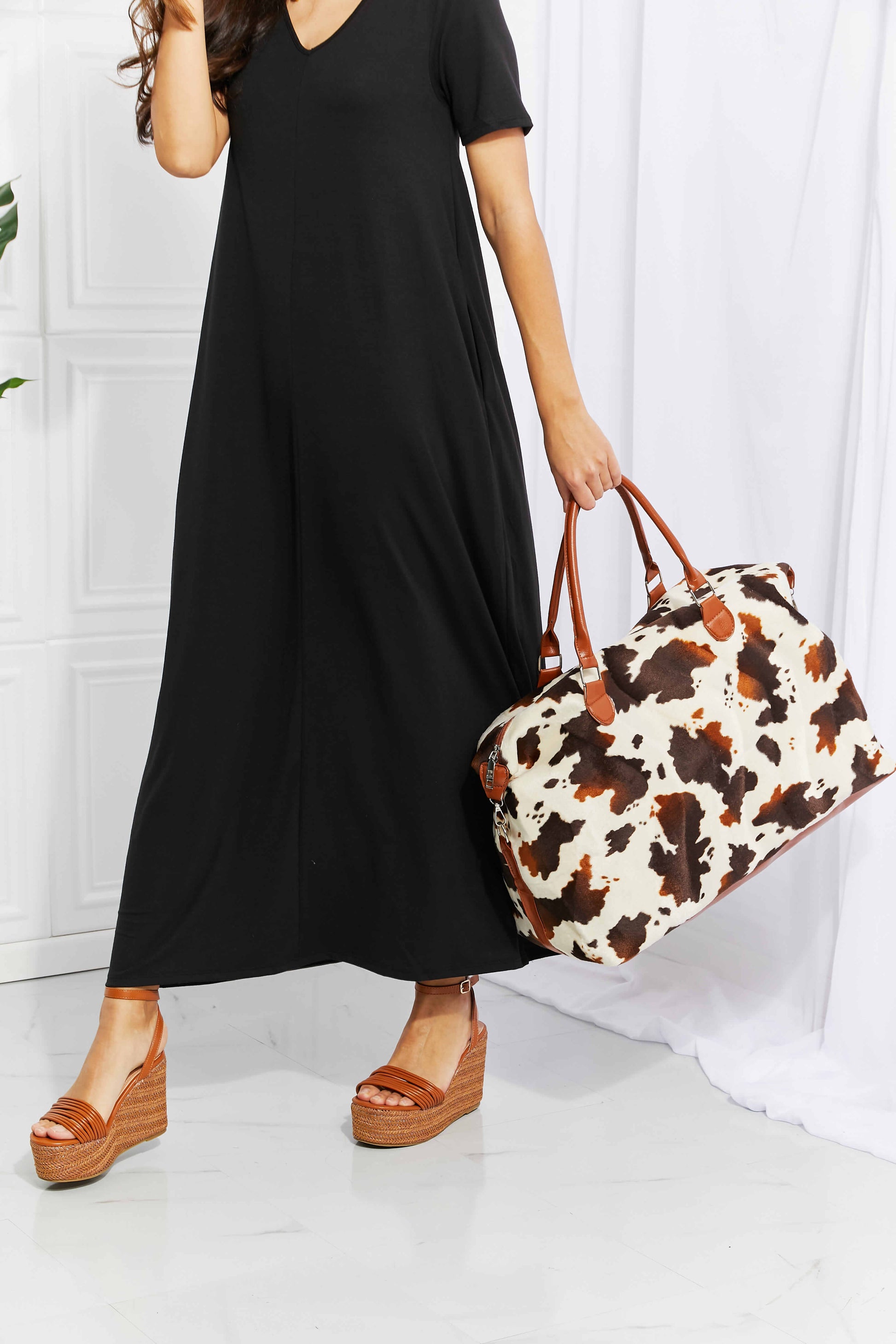 Animal Print Plush Weekender Bag - GlamZation