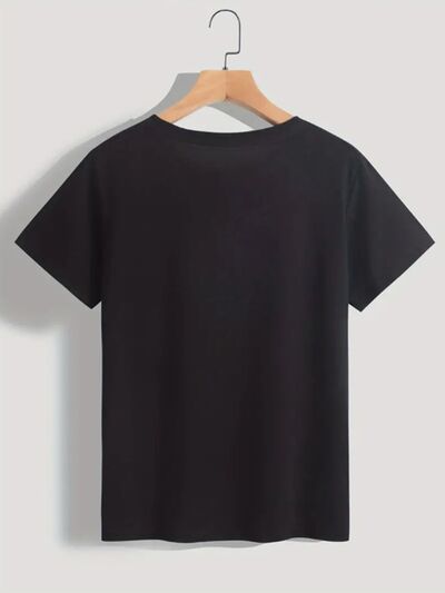 Graphic Round Neck Short Sleeve T-Shirt