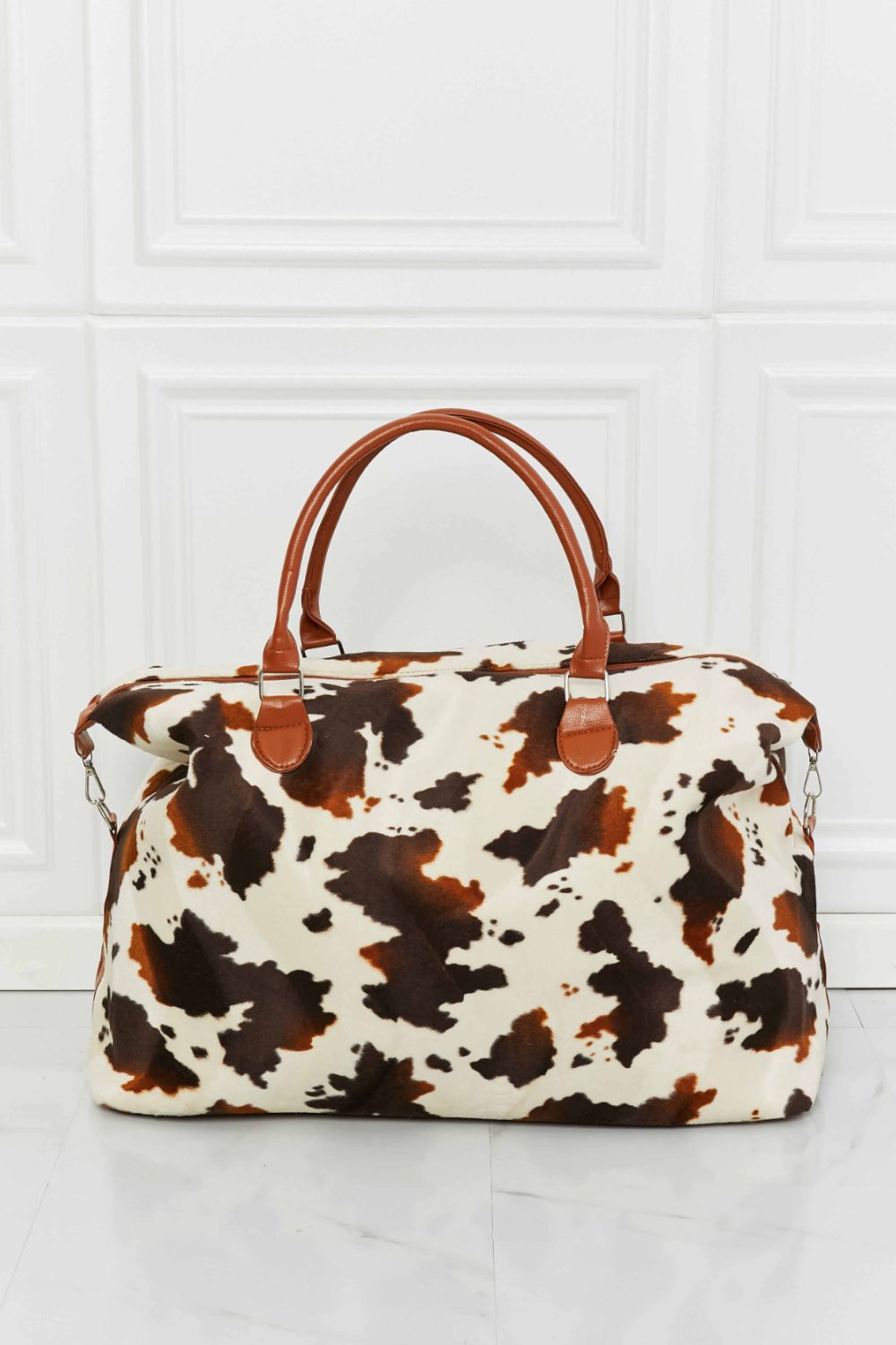 Animal Print Plush Weekender Bag - GlamZation