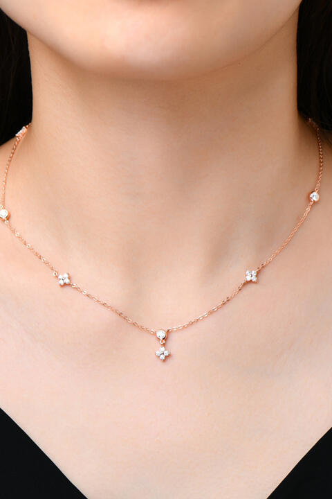 Moissanite 925 Sterling Silver Necklace mi